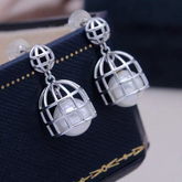 S925 Silver Pearl Earnail Earring Cage(without pearl)